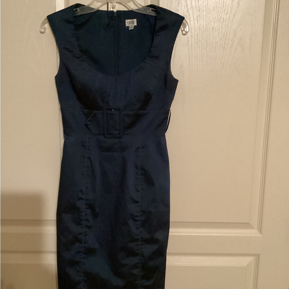 Blue fitted dress
